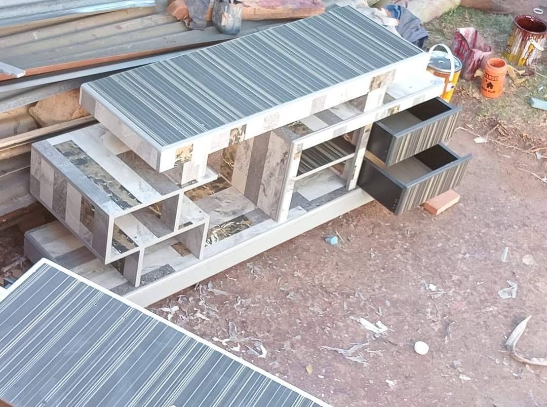 A furniture piece being built and finished in the Homewood workshop